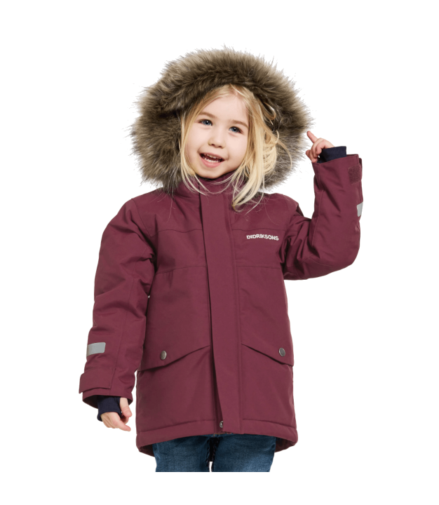 Didriksons Bjärven Kids Parka, rusty wine