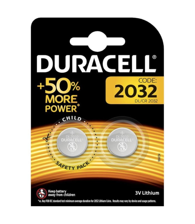 Duracell 3V Lithium 2032, 2gab
