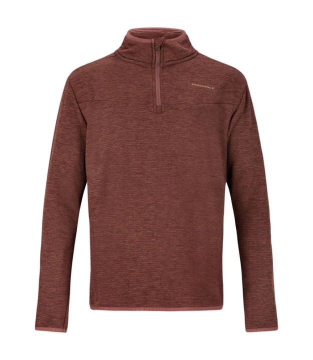 Endurance Ledger Jr Kids Waffle Midlayer, Marron