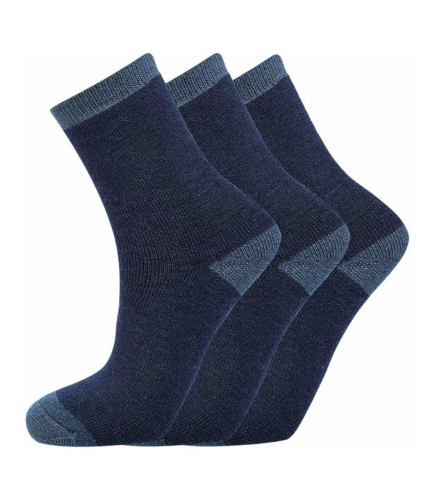 Endurance Lime 3-Pack Kids Socks, Navy