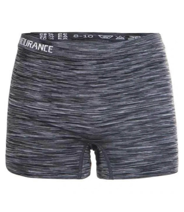 Endurance Montesilvano Melange Seamless Kids Hotpants, Black