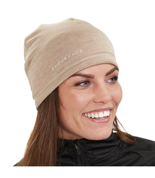 Endurance Nevier Waffle Hood Hat, Simply Taupe