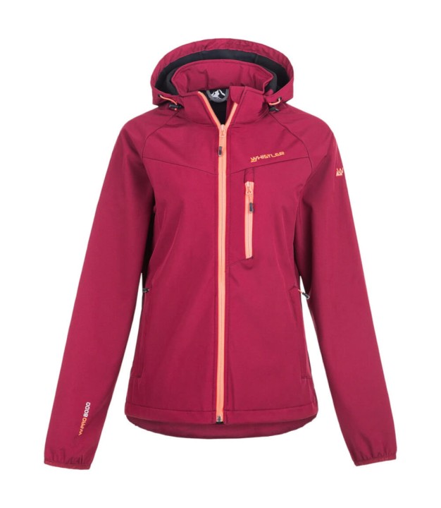 Endurance Qarry Women's Softshell Jacket W-PRO 8000, Tibetian Red