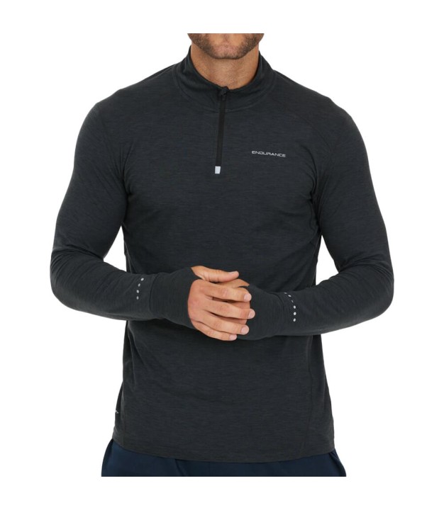 Endurance Tune Melange Men's Midlayer, Black