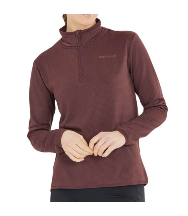 Endurance Vironic Women's Waffle Melange Midlayer, Fudge