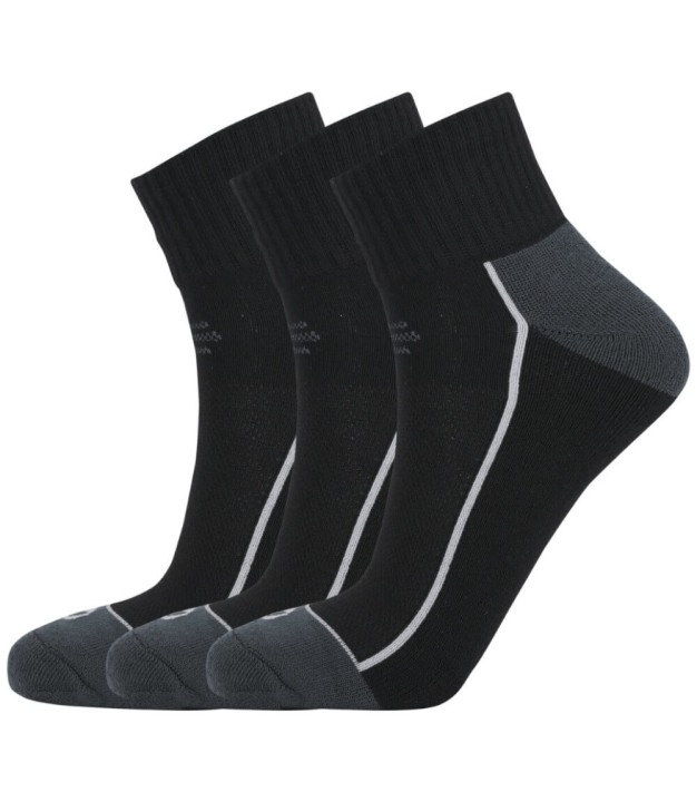 Endurance Virtus Nolly Quarter Socks 3-Pack, Black