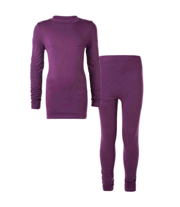 Endurance ZigZag Gualala Seamless Kids Baselayer, Purple