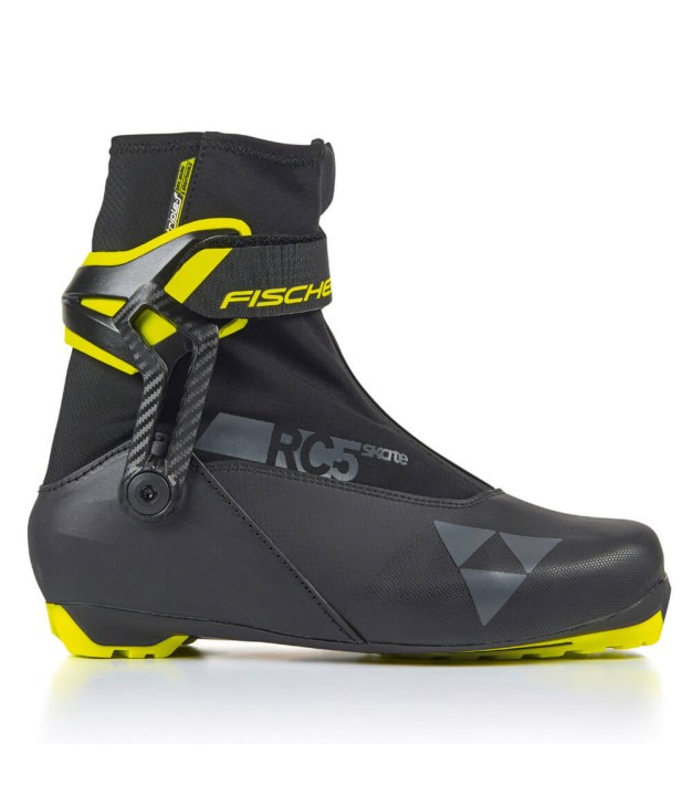 Fischer RC5 Skate Ski Boots, Black/Yellow