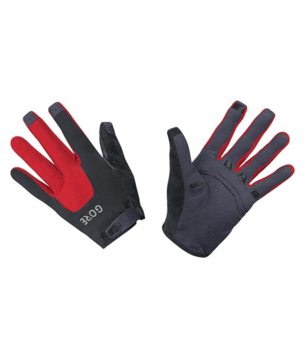 Gore C5 Cycling Trail Gloves, Black/Red