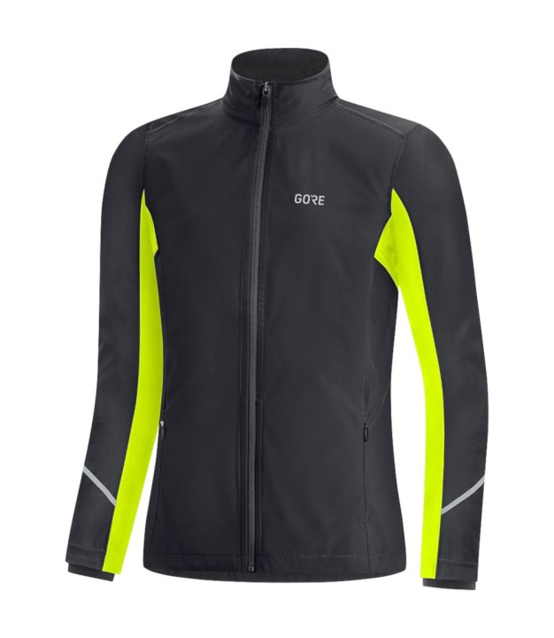 Gore Partial Gore-tex Infinium™ Women's Jacket, Black/Neon Yellow