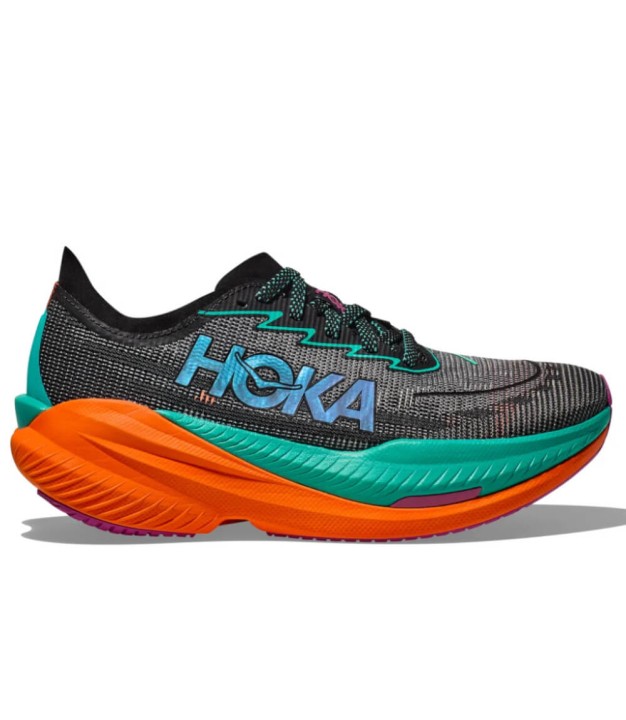 Hoka Mach X 2 Men's Shoes, Black/Electric Aqua