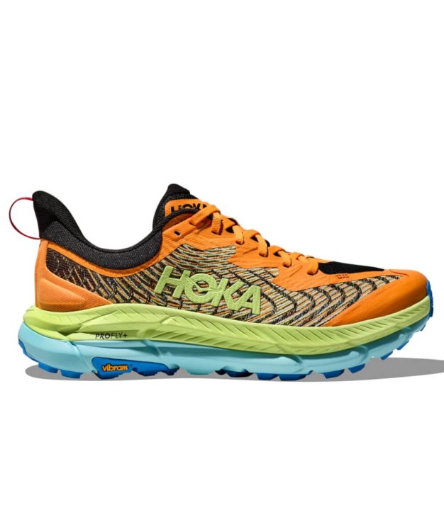 Hoka Mafate Speed 4 Men's Shoes, Solar Flare/Lettuce