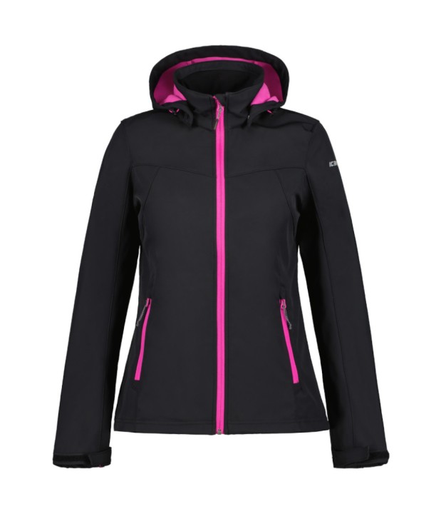 Icepeak Brenham Women's Softshell Jacket, Black/Pink