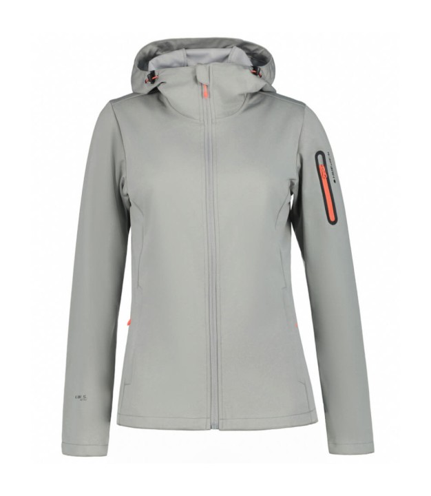 Icepeak Bridgewater Women's Softshell Jacket, Light Grey