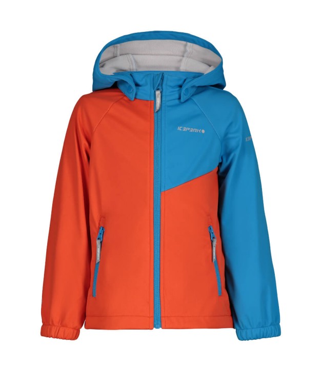 Icepeak Jenett KD Kids Softshell Jacket, Orange/Blue