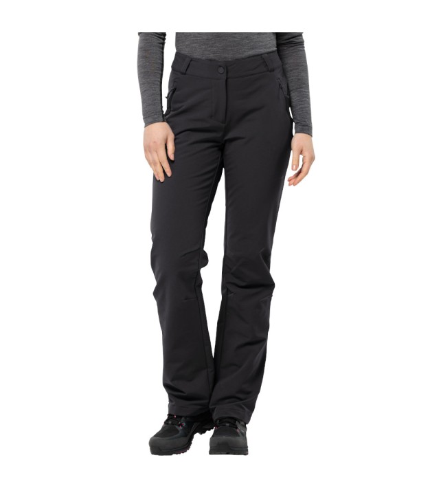 Jack Wolfskin Activate Thermic Women's Softshell Pants, Black