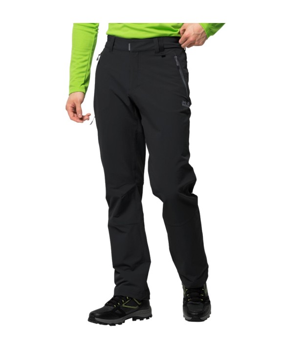 Jack Wolfskin Activate XT Tall Men's Softshell Trousers, Black