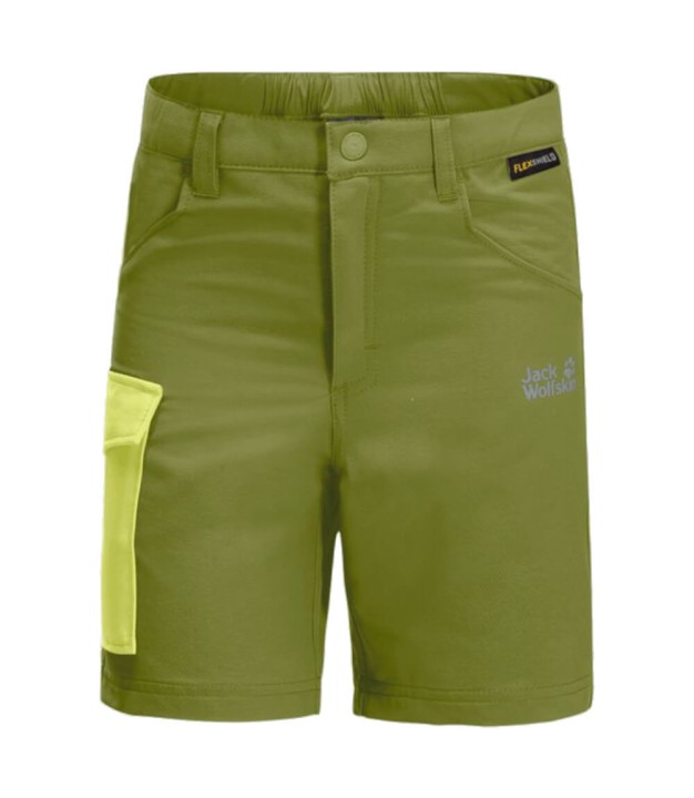 Jack Wolfskin Active Softshell Kids Shorts, Green Tea