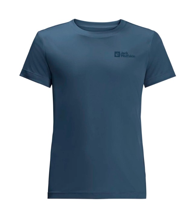 Jack Wolfskin Active Solid Kids T-Shirt, Dark Sea