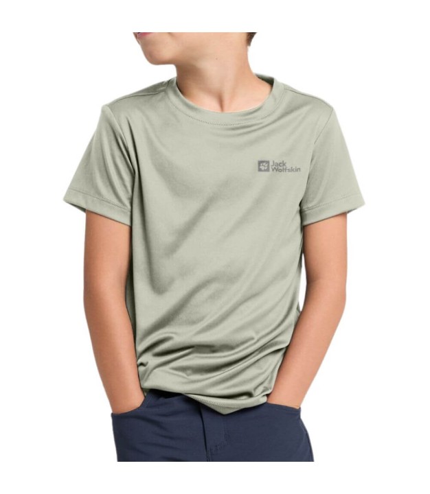 Jack Wolfskin Active Solid Kids T-Shirt, Mint Leaf