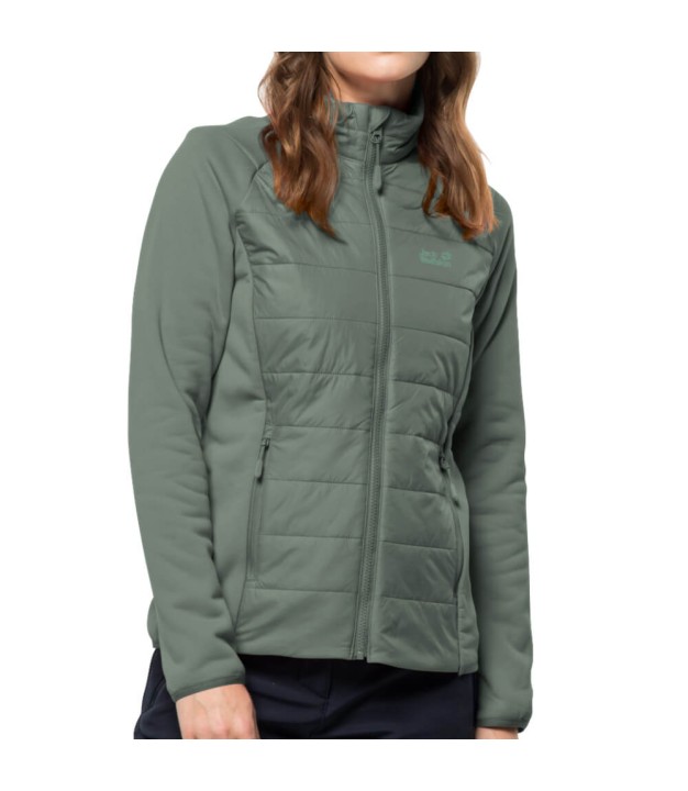 Jack Wolfskin Bergland Hybrid Women's Jacket, Hedge Green