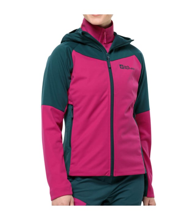 Jack Wolfskin Brisstal Hoody Men's Softshell Jacket, New Magenta