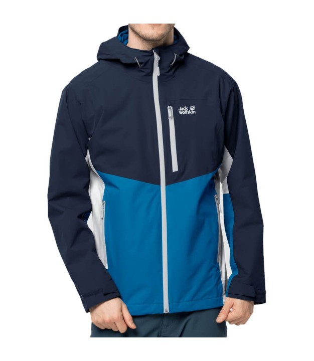 Jack Wolfskin Eagle Peak Hardshell Men's Jacket, Blue Pacific