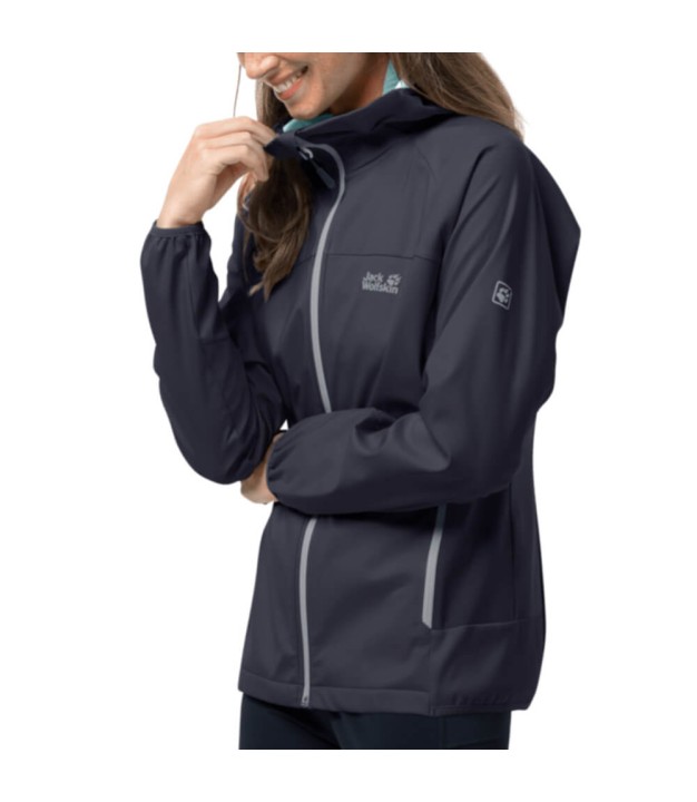 Jack Wolfskin Eagle Peak II, Graphite | Sieviešu Softshell Jaka