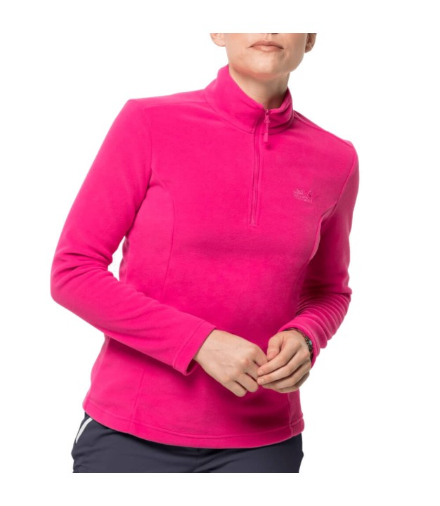 Jack Wolfskin Gecko Women's Fleece Jumper, Pink Anemone