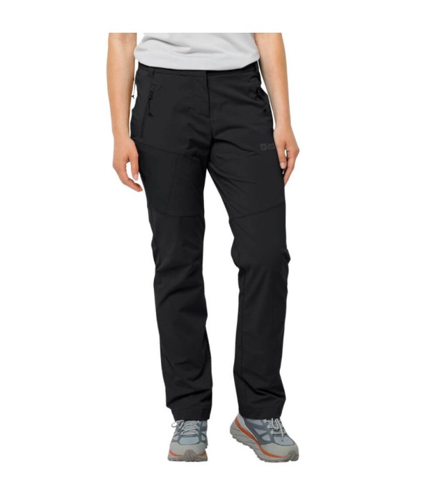 Jack Wolfskin Glastal Women's Softshell Pants, Black