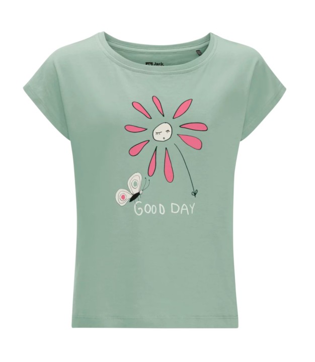 Jack Wolfskin Good Day Girls T-Shirt, Granite Green