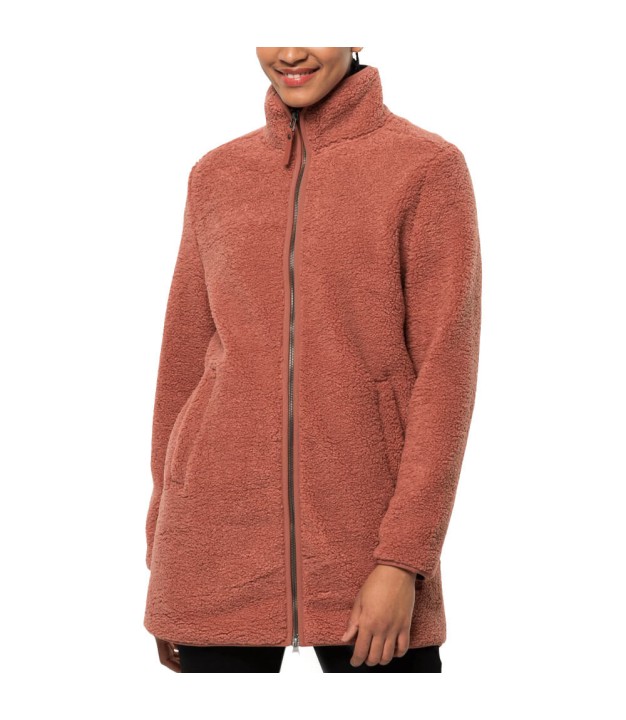 Jack Wolfskin High Cloud Women's Fleece Coat, Autumn Red