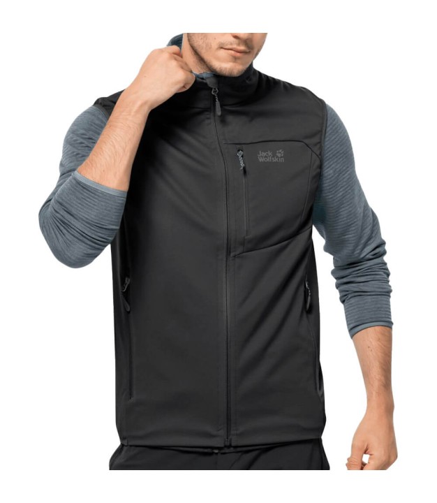 Jack Wolfskin Highest Peak Softshell Vest Men's, Black