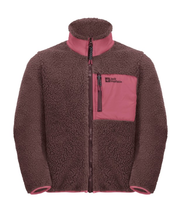 Jack Wolfskin Ice Curl Kids Fleece Jacket, Boysenberry