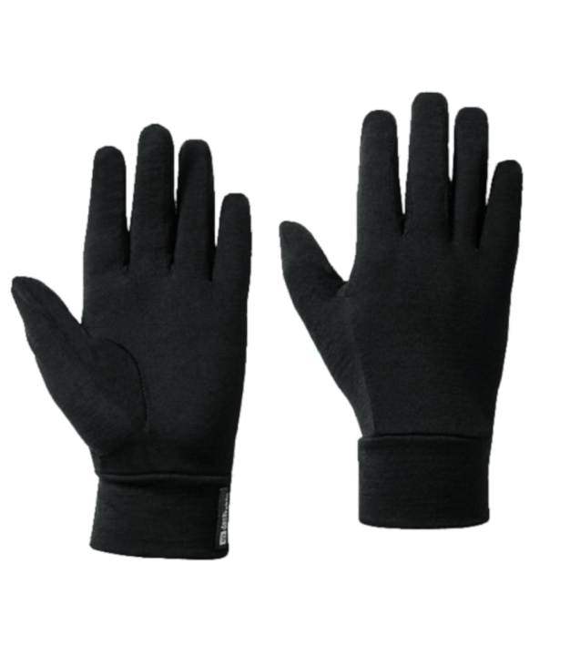 Jack Wolfskin Merino Gloves, black