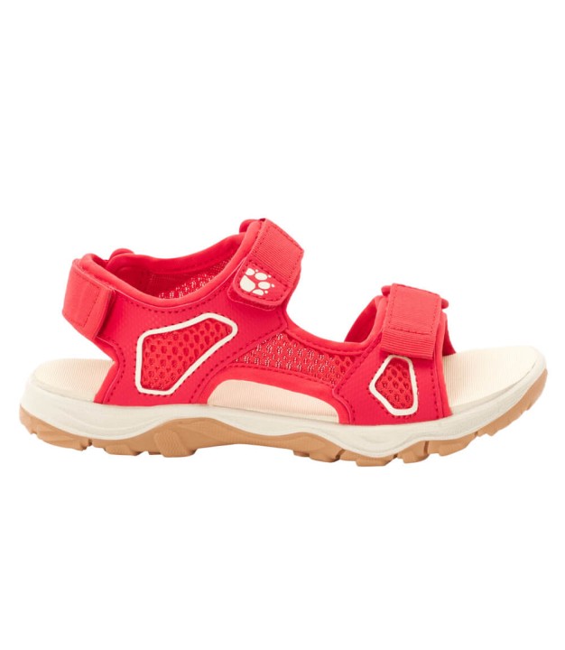 Jack Wolfskin Taraco Kids Beach Sandals, Red