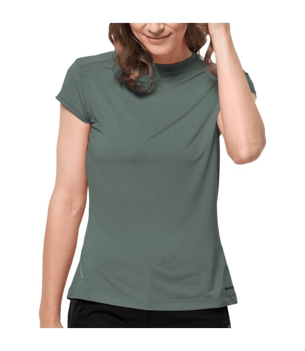 Jack Wolfskin Tasman SS Women's T-Shirt, Hedge Green