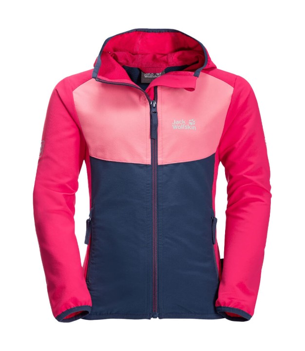 Jack Wolfskin Turbulence Girls Softshell Jacket, Dark Indigo