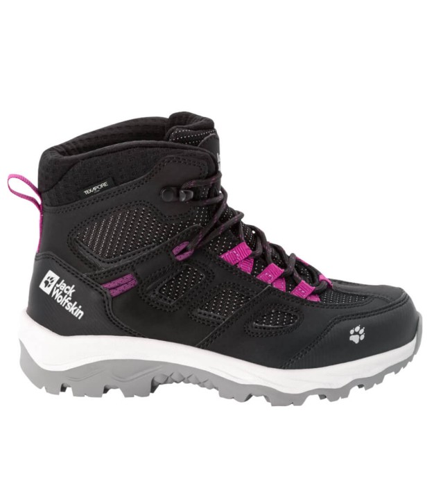 Jack Wolfskin Vojo Texapore WP Mid Kids Shoes, Phantom/Pink