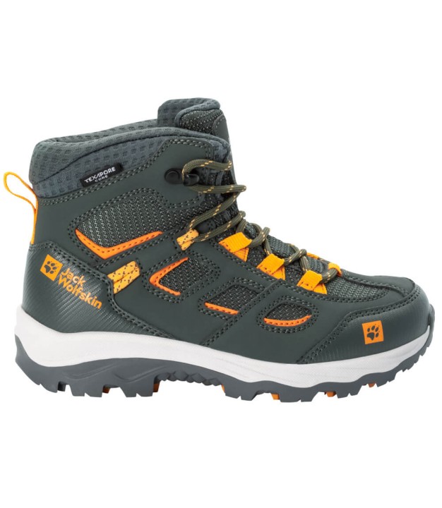 Jack Wolfskin Vojo Texapore WP Mid Kids Shoes, Slate Green