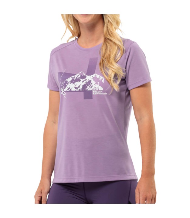 Jack Wolfskin Vonnan S/S Women's Graphic T-Shirt, Velvet