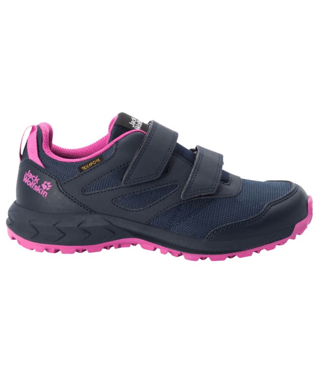 Jack Wolfskin Woodland Texapore Low VC Kids, Blue/Pink