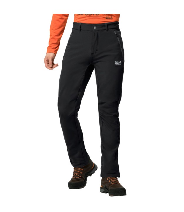 Jack Wolfskin Zenon Men's Softshell Pants, Black