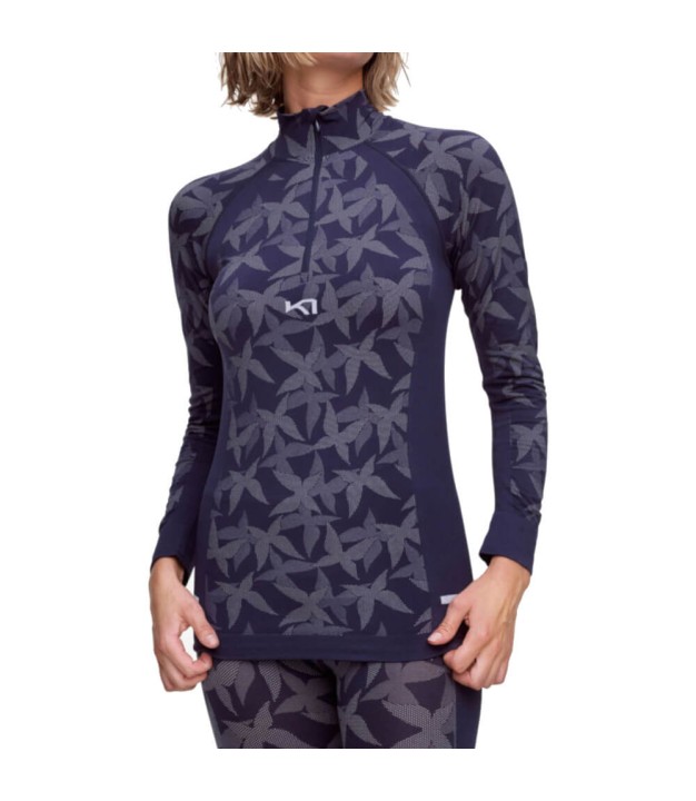 Kari Traa Butterfly Half Zip Women's Base Layer, Marin