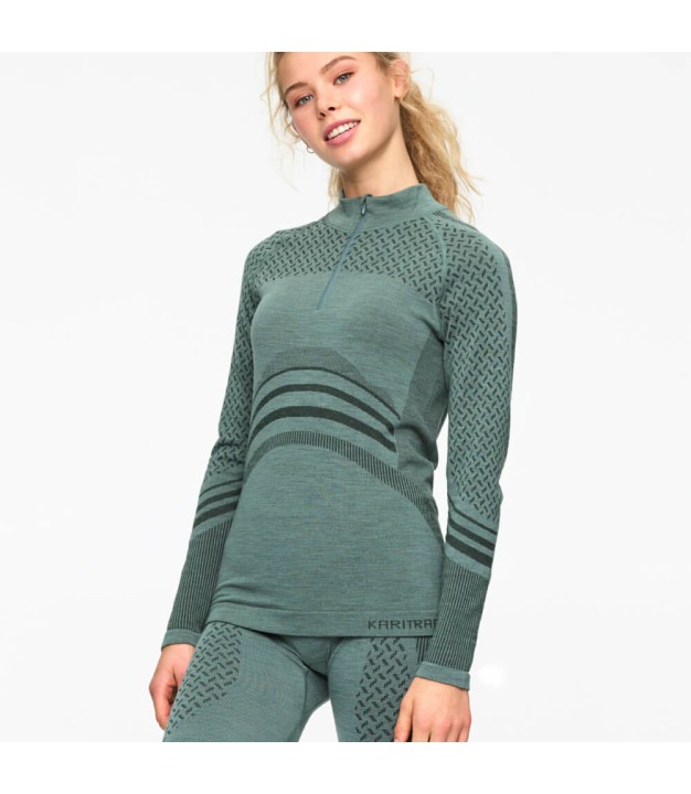 The Kari Traa Oline Half-Zip Murk Green