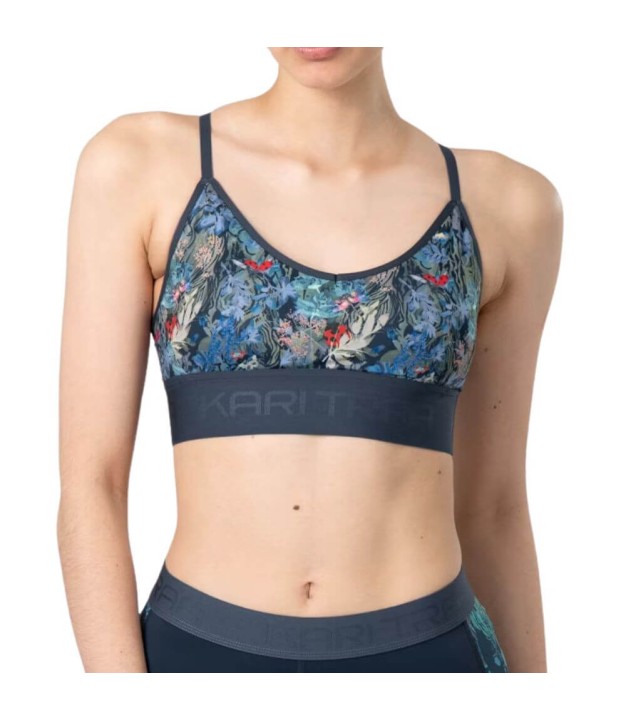 Kari Traa Var Printed Sports Bra, Royal