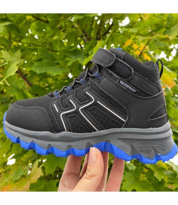 2469 Hiker Mid Kids Shoes, Black/Blue