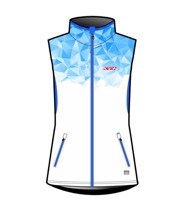 KV+ Tornado Women's Vest, White/Blue