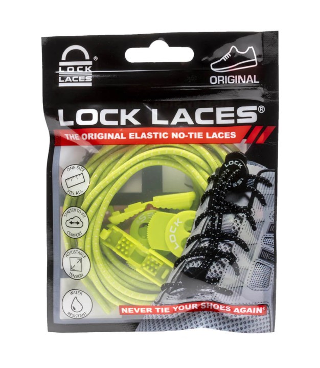 Lock Laces No Tie Shoelaces, Sour Green