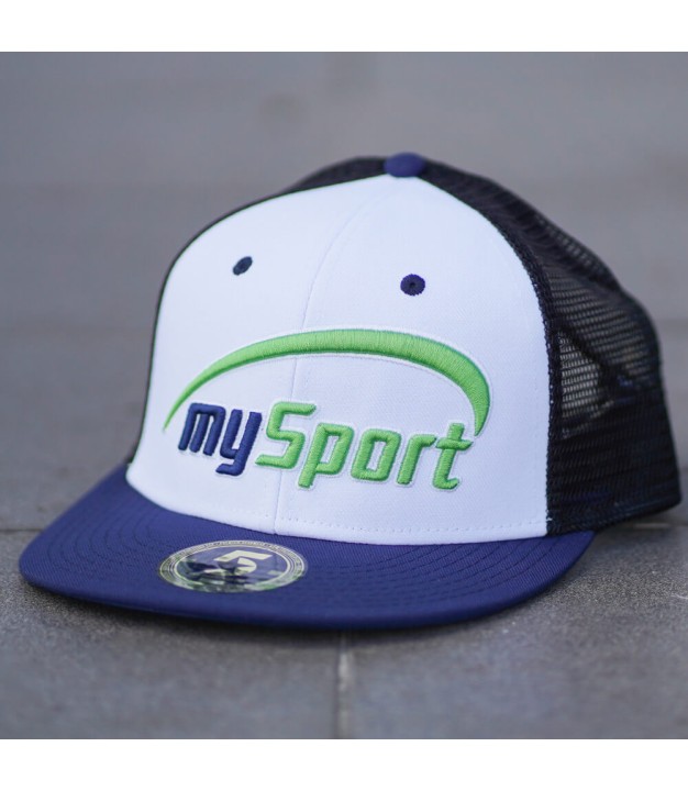 MySport Flat Cap 4, blue/white/black, FSC00874